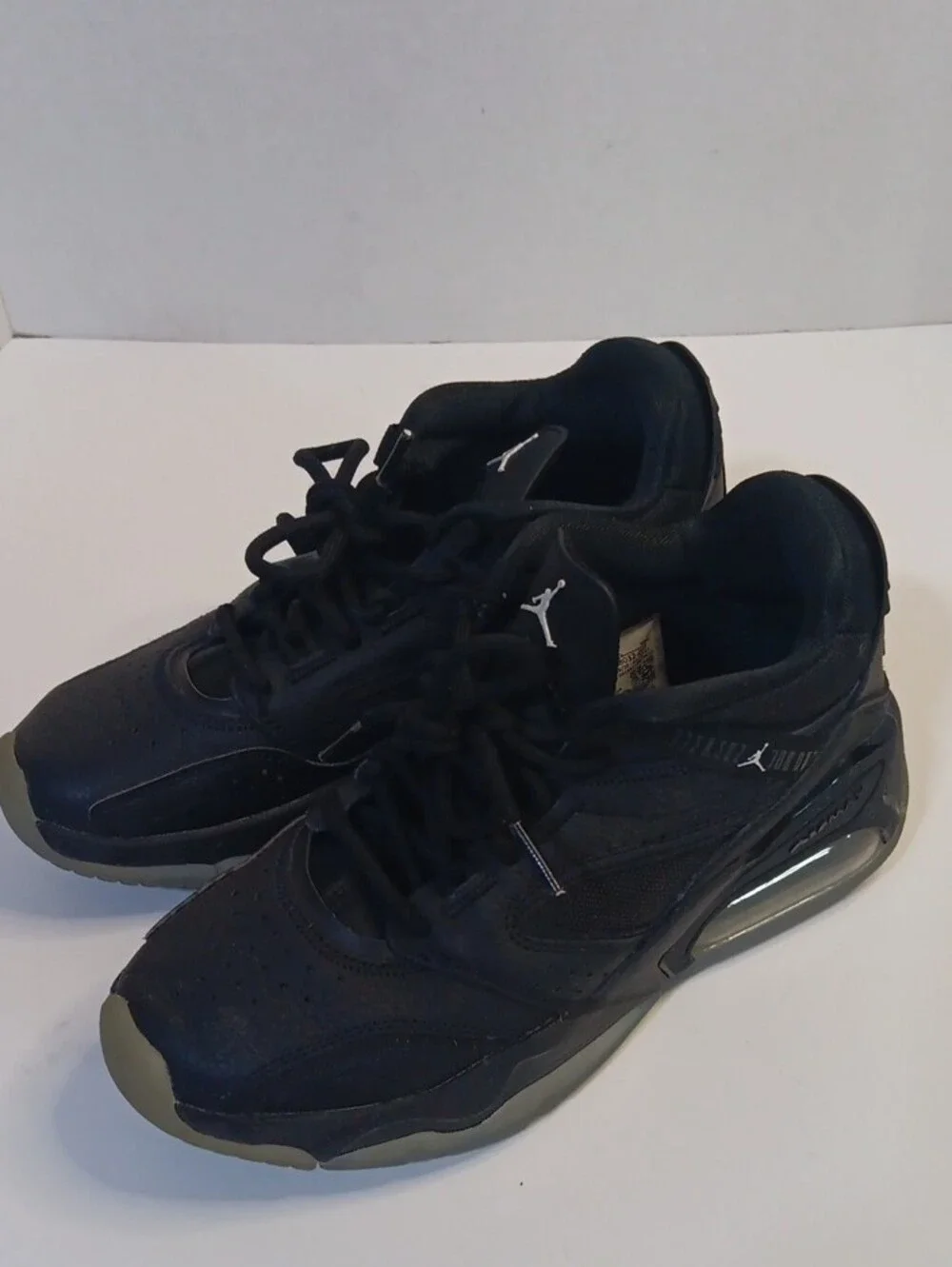 Jordan Kids Black Sneakers with White Jumpman Logo